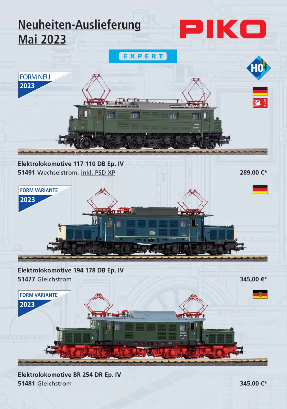 PIKO - Neuheiten-Auslieferung Mai 2023