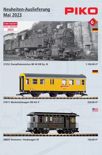 Neuheiten-Auslieferung Mai 2023 - PIKO