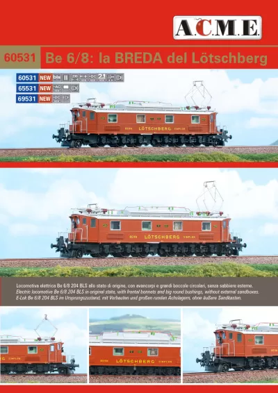 BLS - Be 6/8 204 electric locomotive - ACME - Anonima Costruzioni Modellistiche Esatte