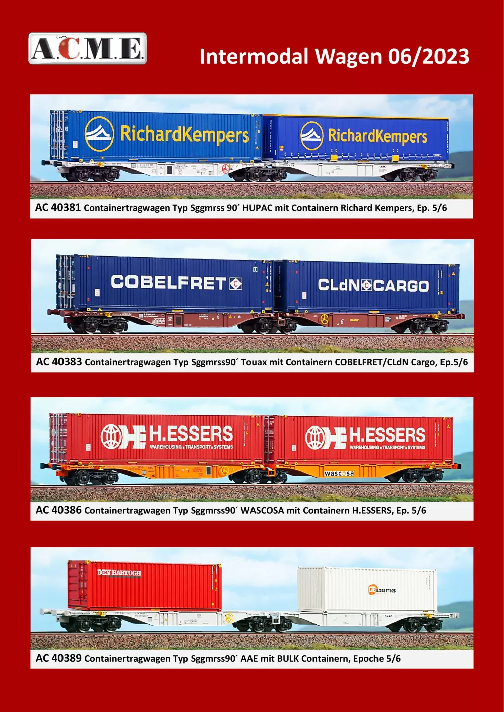 ACME - Anonima Costruzioni Modellistiche Esatte - Intermodal freight wagons