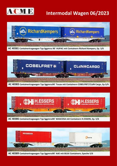Intermodal freight wagons - ACME - Anonima Costruzioni Modellistiche Esatte