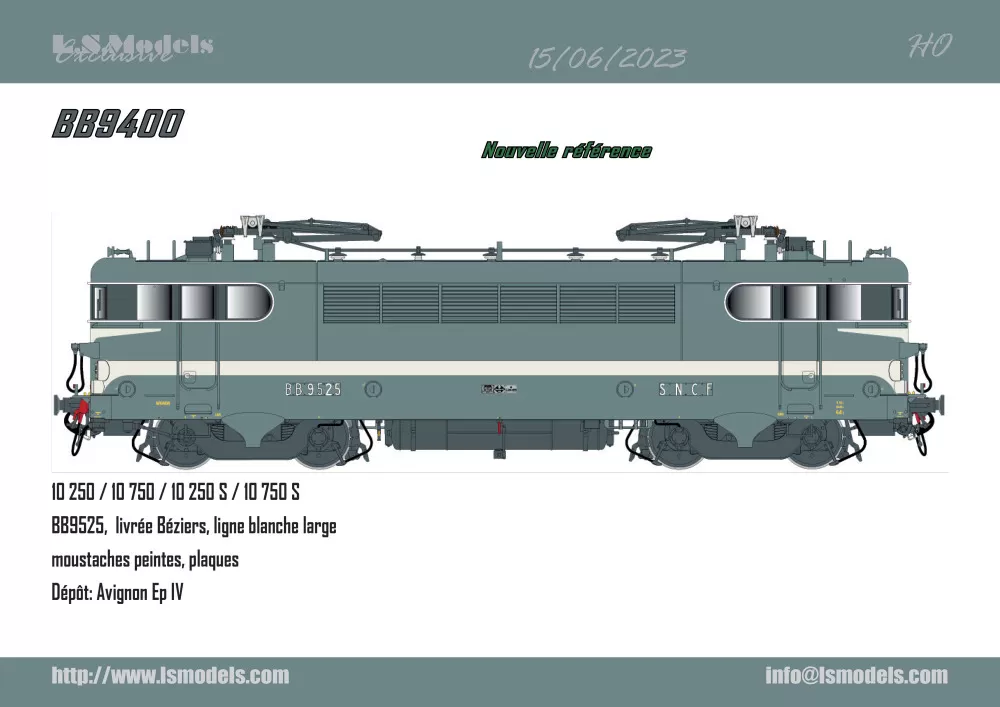 LS Models - SNCF - BB9525 electric locomotive