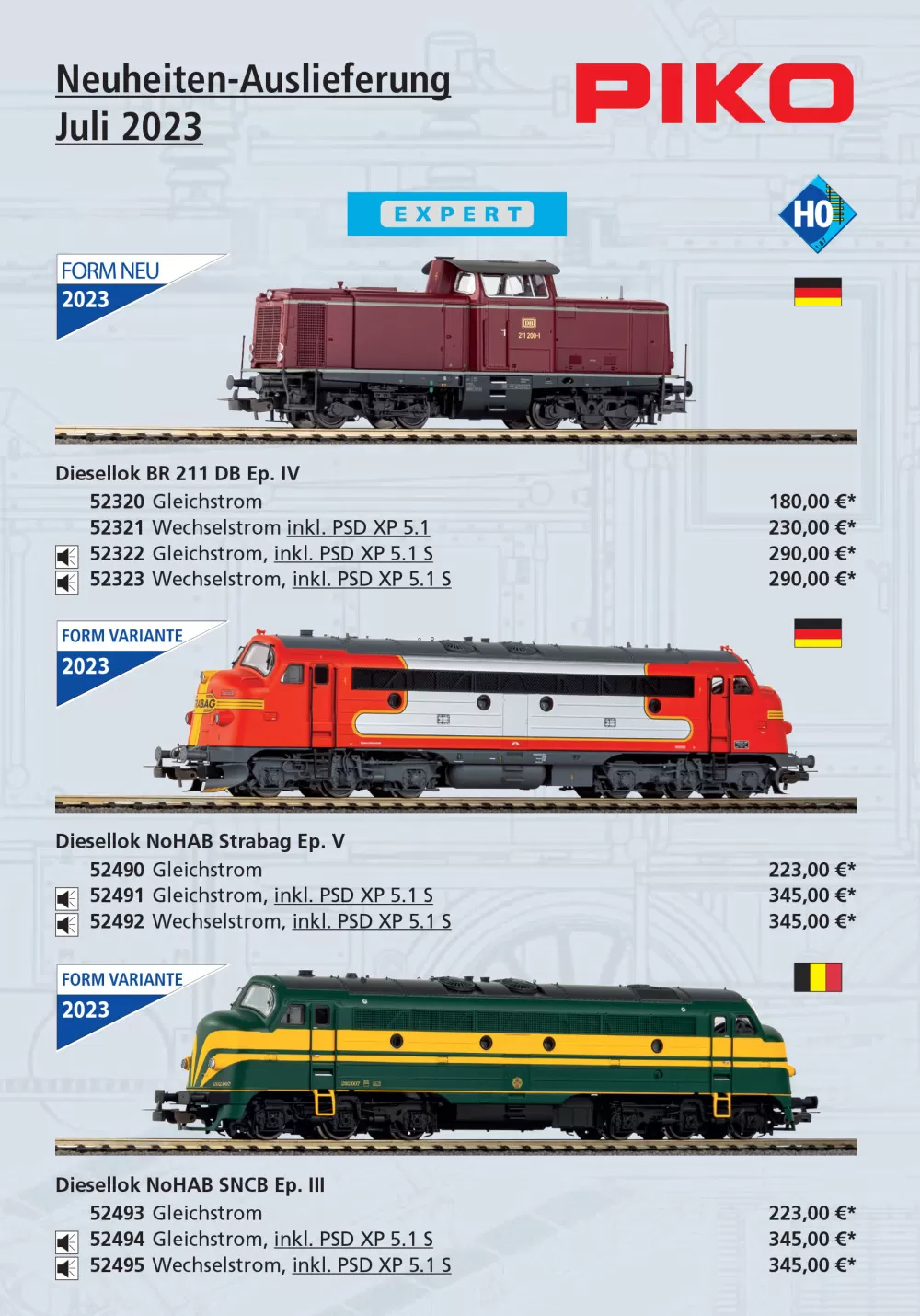 PIKO - Neuheiten-Auslieferung Juli 2023