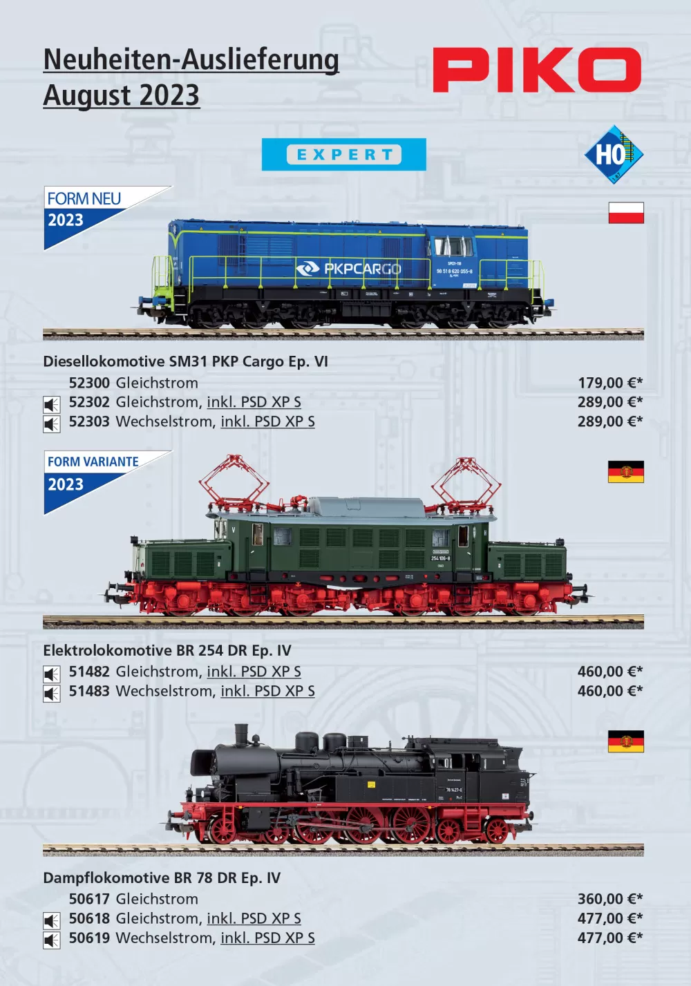 PIKO - Neuheiten-Auslieferung August 2023