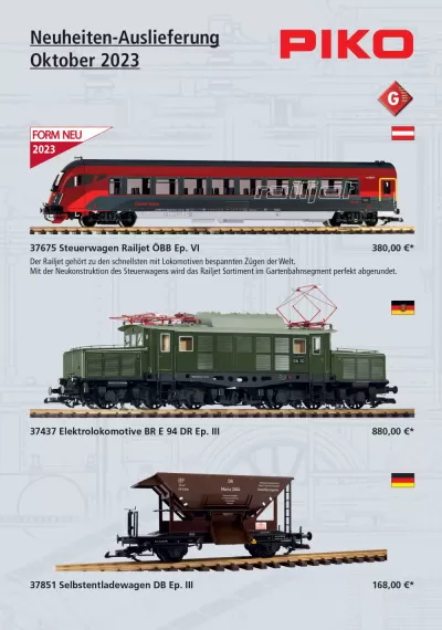 Neuheiten-Auslieferung Oktober 2023 - PIKO