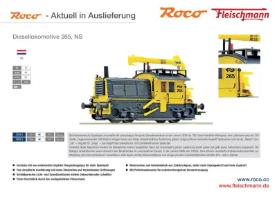NS - 265 diesel locomotive - Roco