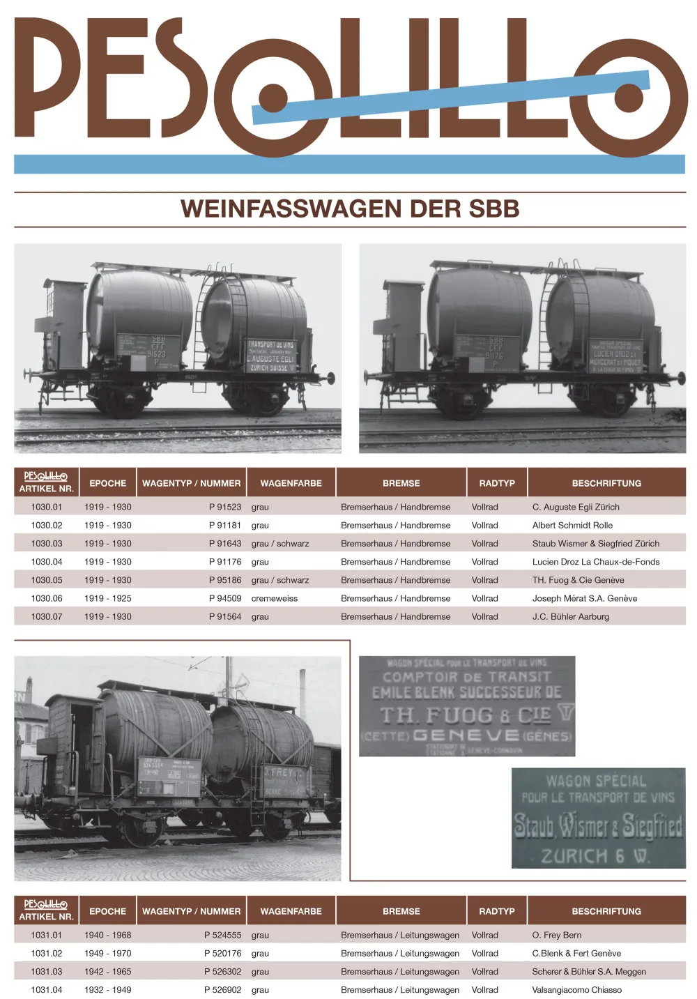PESOLILLO - SBB - Wine barrel wagons