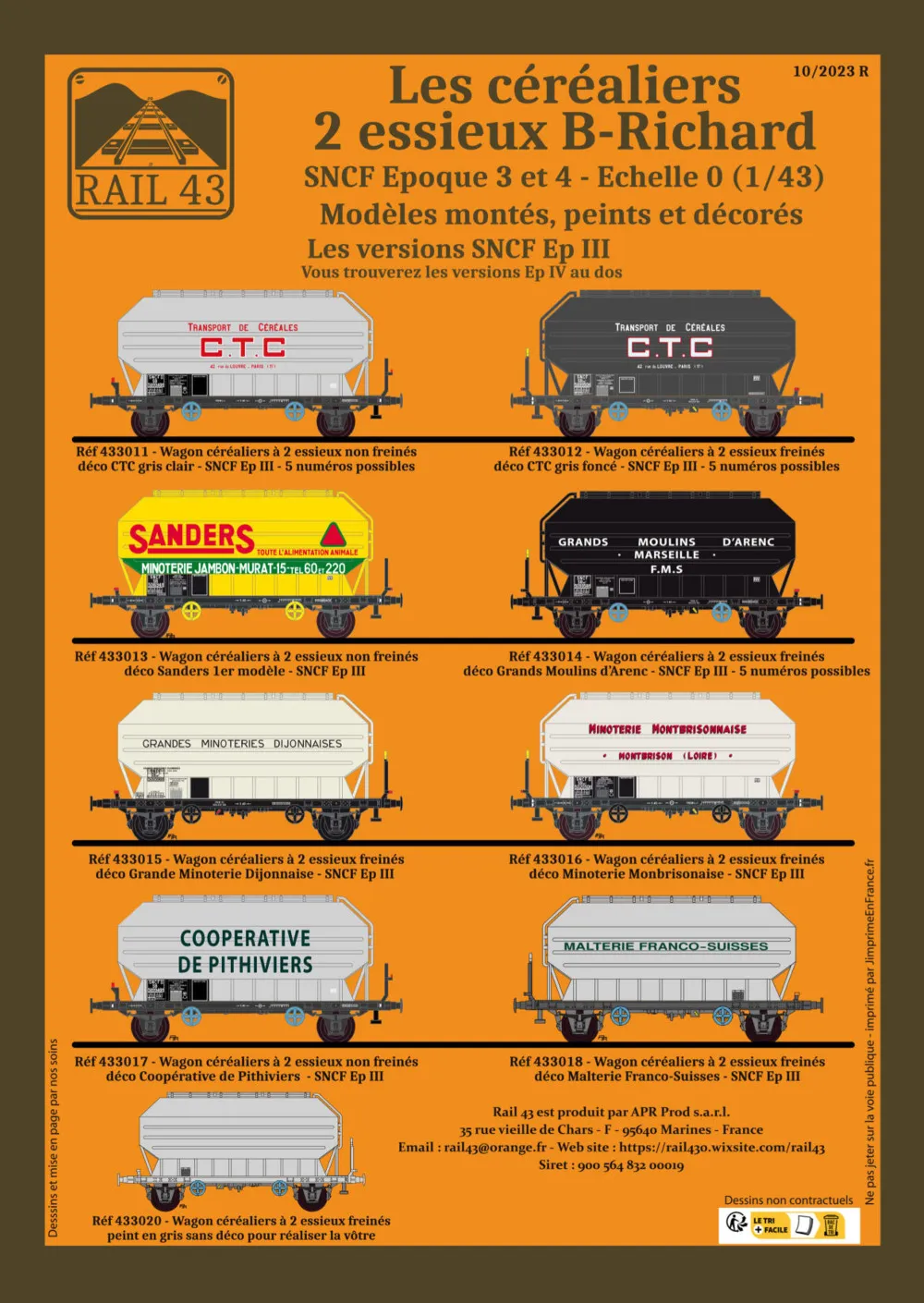 Rail 43 - The two-axle cereal wagons B-Richard