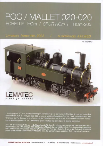 POC / MALLET 020-020 steam locomotive - Lematec