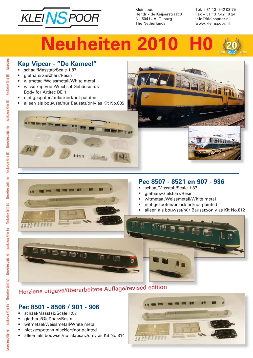 Kleinspoor - Novelties 2010