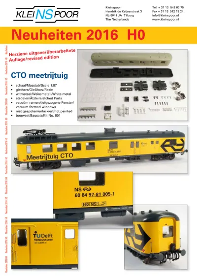 Novelties 2016 - Kleinspoor