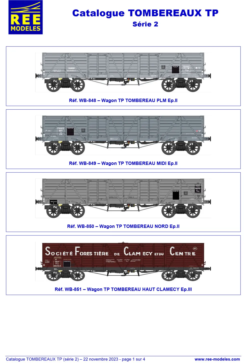 Rails Europ Express (REE) Modèles - Dump Wagons TP (2nd series)