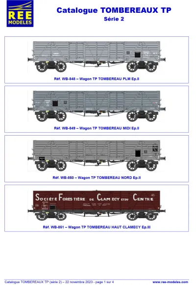 Dump Wagons TP (2nd series) - Rails Europ Express (REE) Modèles