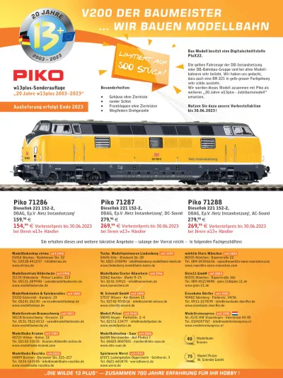 Announcements 06.2023 - W13PLUS-HÄNDLERVEREINIGUNG