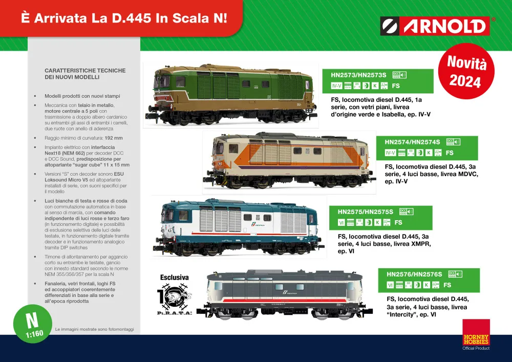 Arnold - FS - D.445 diesel locomotive
