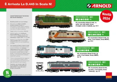 FS - D.445 diesel locomotive - Arnold
