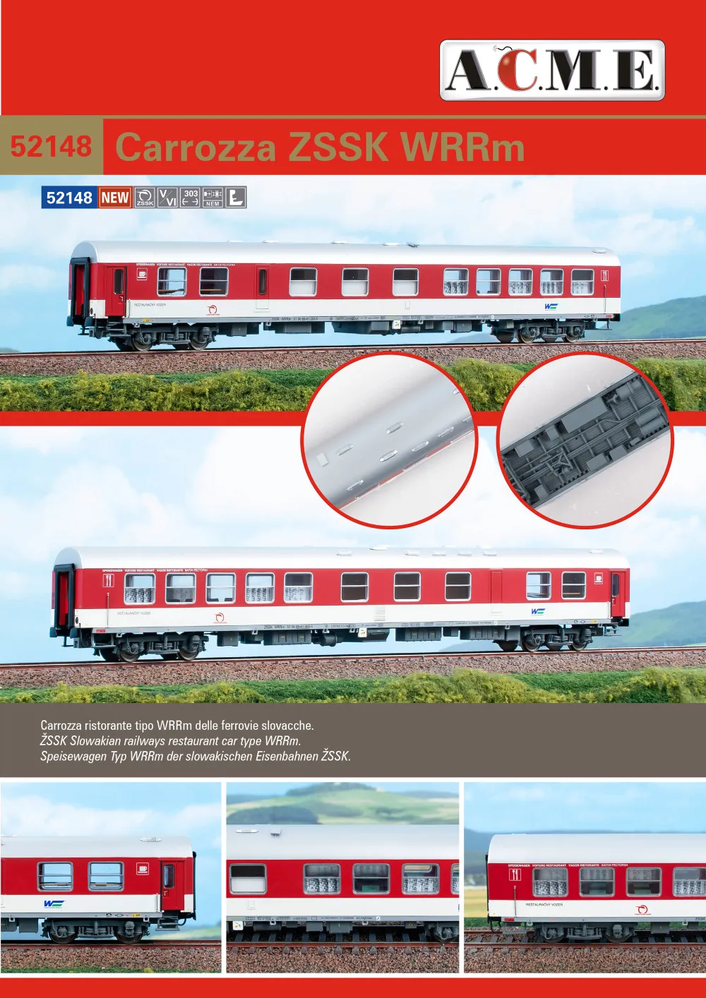 ACME - Anonima Costruzioni Modellistiche Esatte - ŽSSK - Type WRRm restaurant car