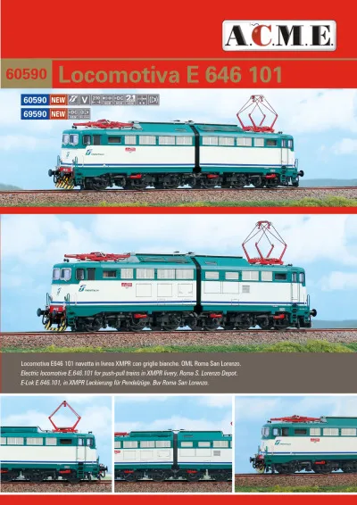 Trenitalia - E 646 101 electric locomotive - ACME - Anonima Costruzioni Modellistiche Esatte