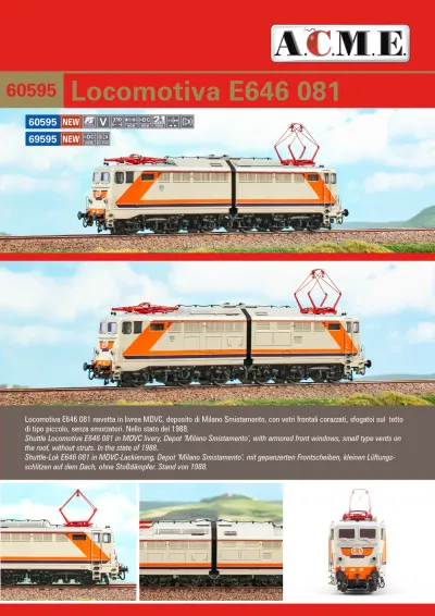 FS - E 646 081 electric locomotive - ACME - Anonima Costruzioni Modellistiche Esatte