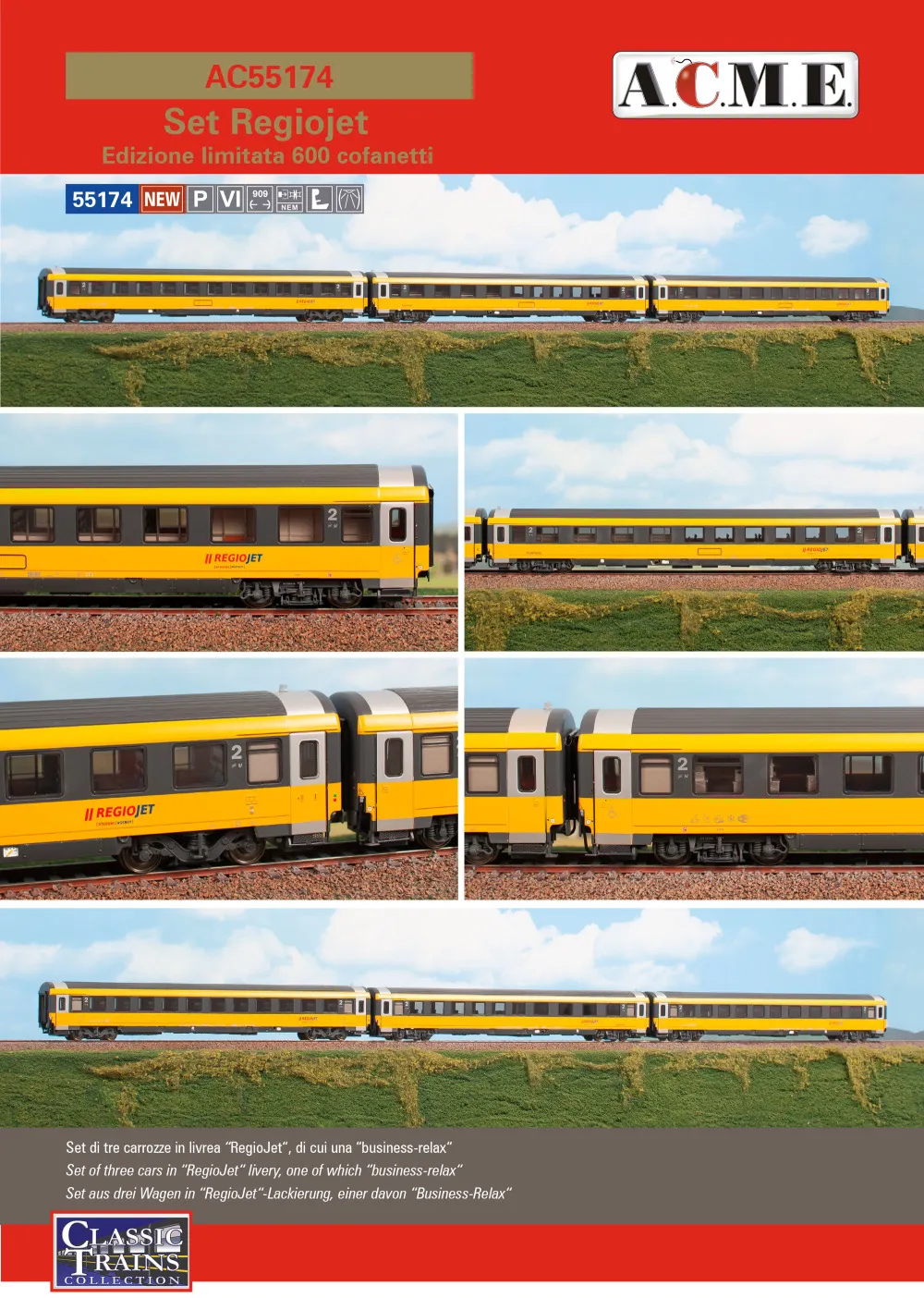 ACME - Anonima Costruzioni Modellistiche Esatte - RegioJet - Passenger coaches