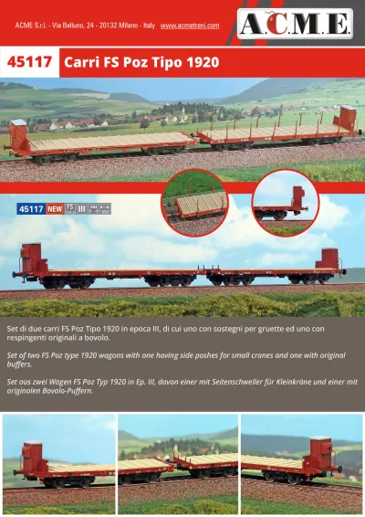 FS - Poz freight wagons - ACME - Anonima Costruzioni Modellistiche Esatte