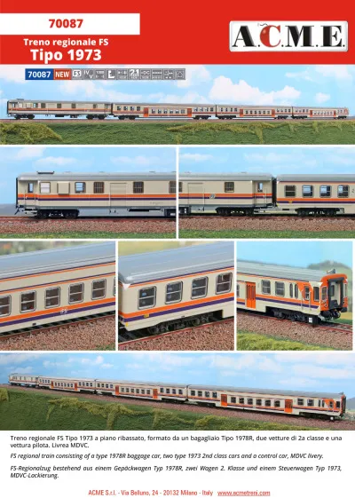 FS - Regional train set - ACME - Anonima Costruzioni Modellistiche Esatte