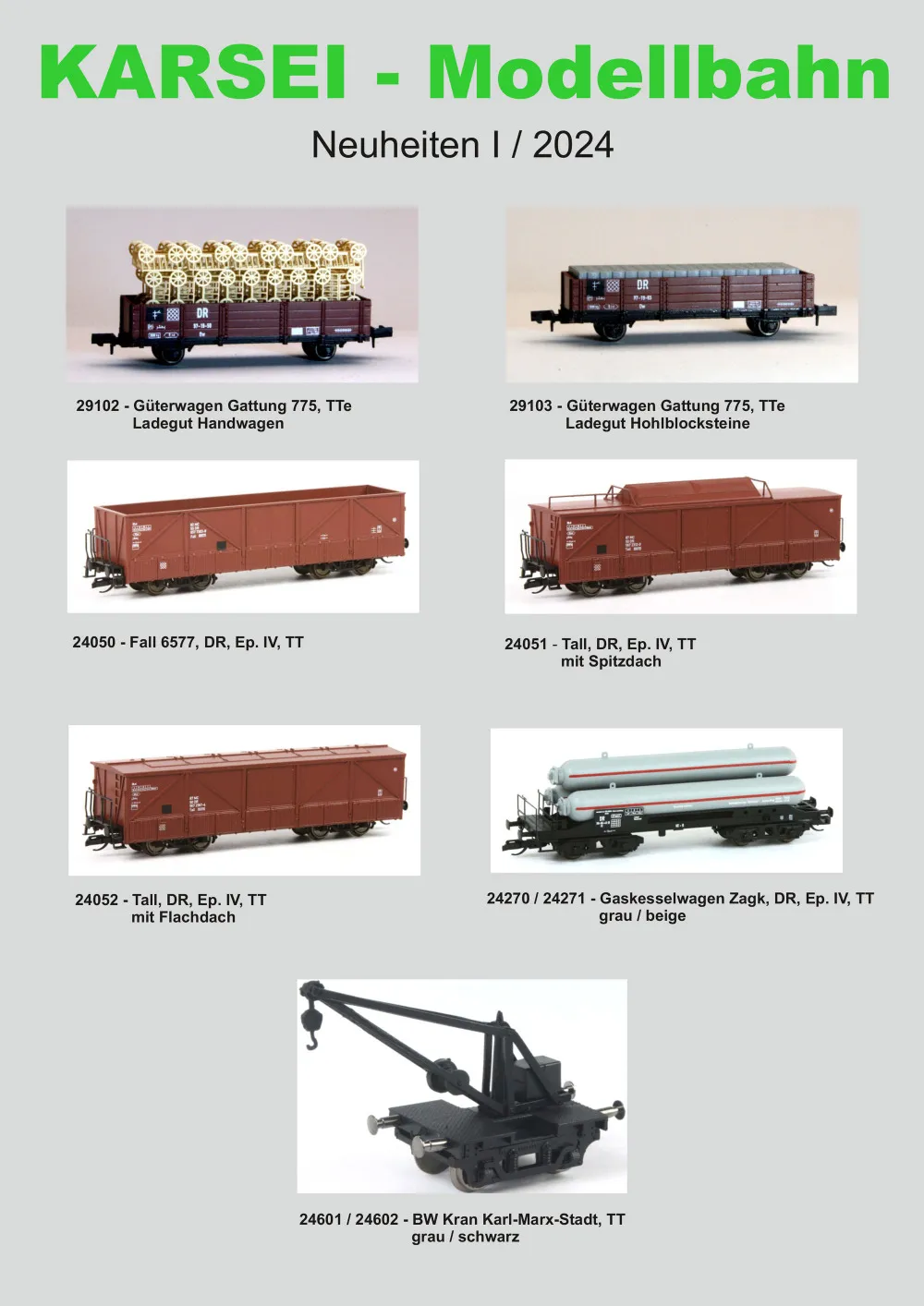 KARSEI Modellbahn - Neuheiten I / 2024