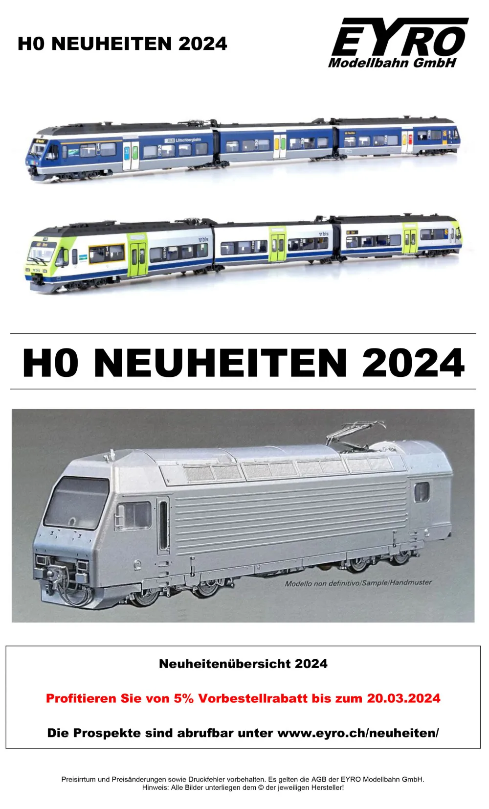 Eyro Modellbahn GmbH - Swiss Novelties 2024