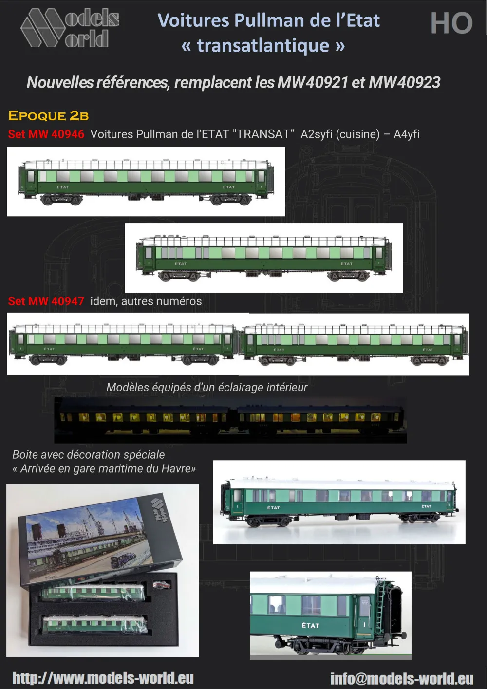 LS Models - Voitures Pullman de l’Etat "transatlantique"
