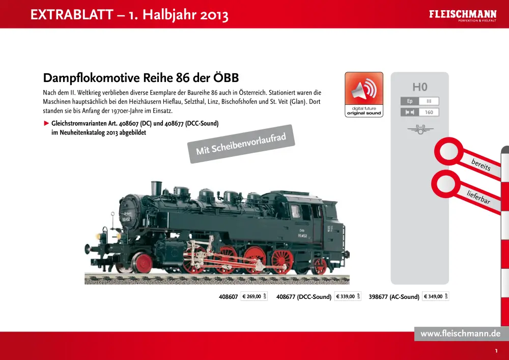 Fleischmann - Extrablatt – 1. Halbjahr 2013