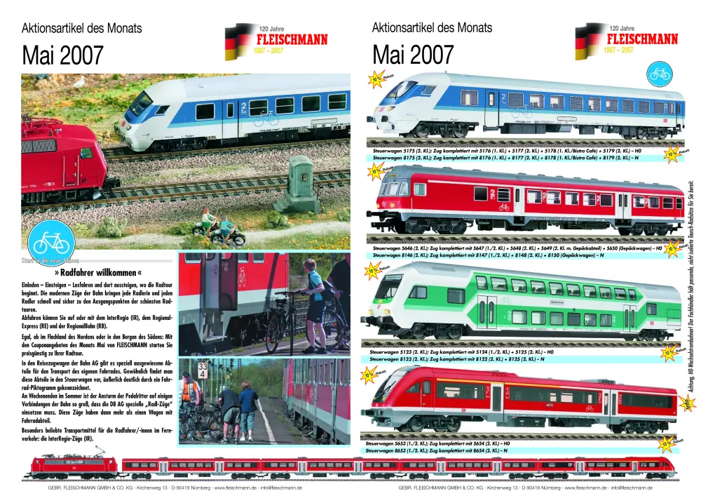 Fleischmann - Aktionsartikel des Monats Mai 2007