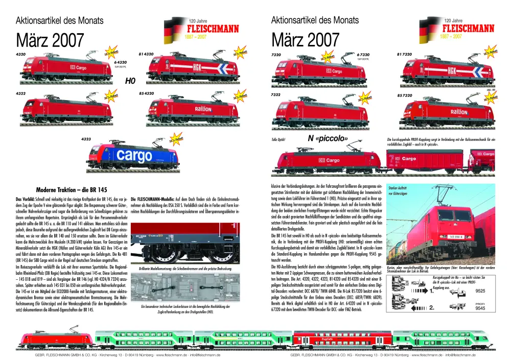 Fleischmann - Aktionsartikel des Monats März 2007