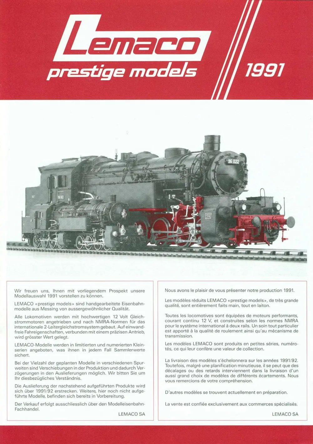 Lemaco - Katalog / Catalogue 1991