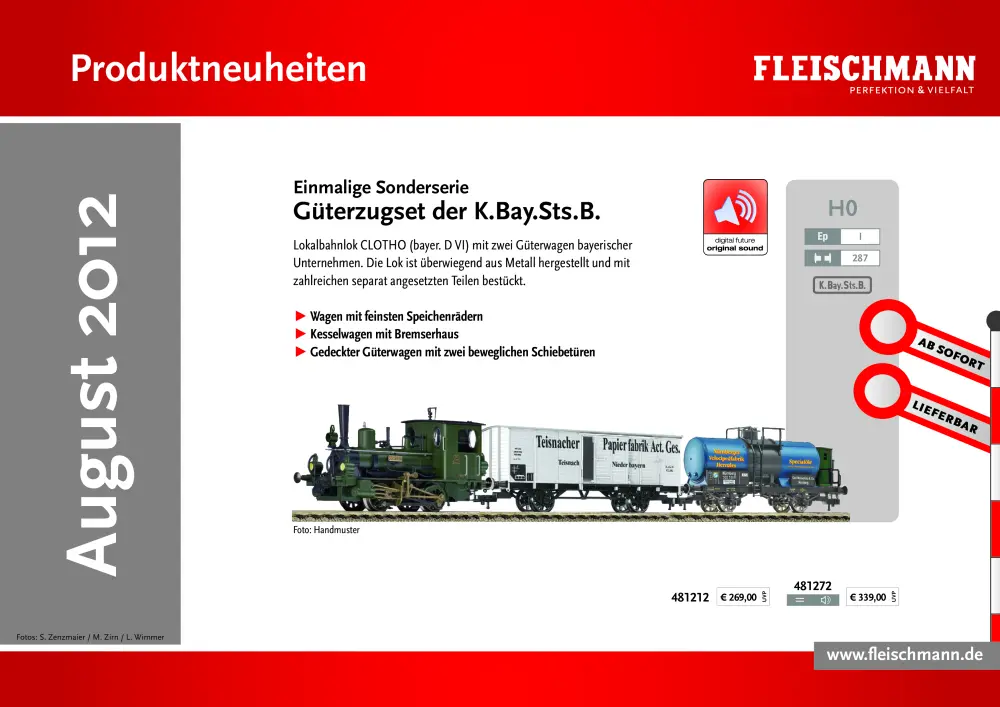 Fleischmann - Produktneuheiten August 2012