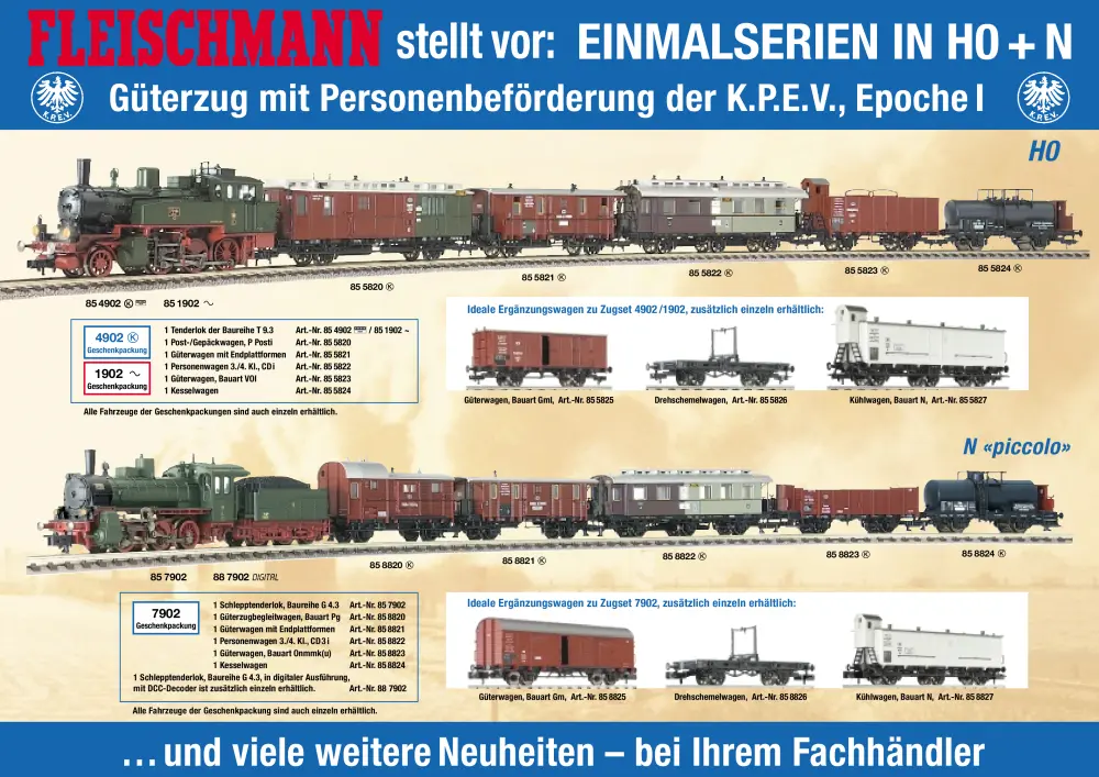 Fleischmann - Güterzug mit Personenbeförderung der K.P.E.V., Epoche I