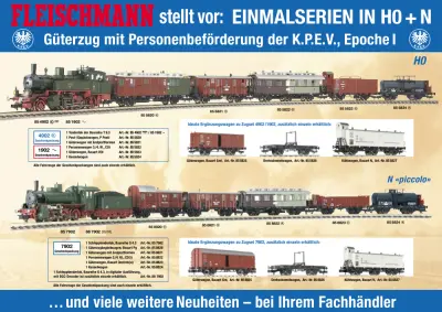 Güterzug mit Personenbeförderung der K.P.E.V., Epoche I - Fleischmann