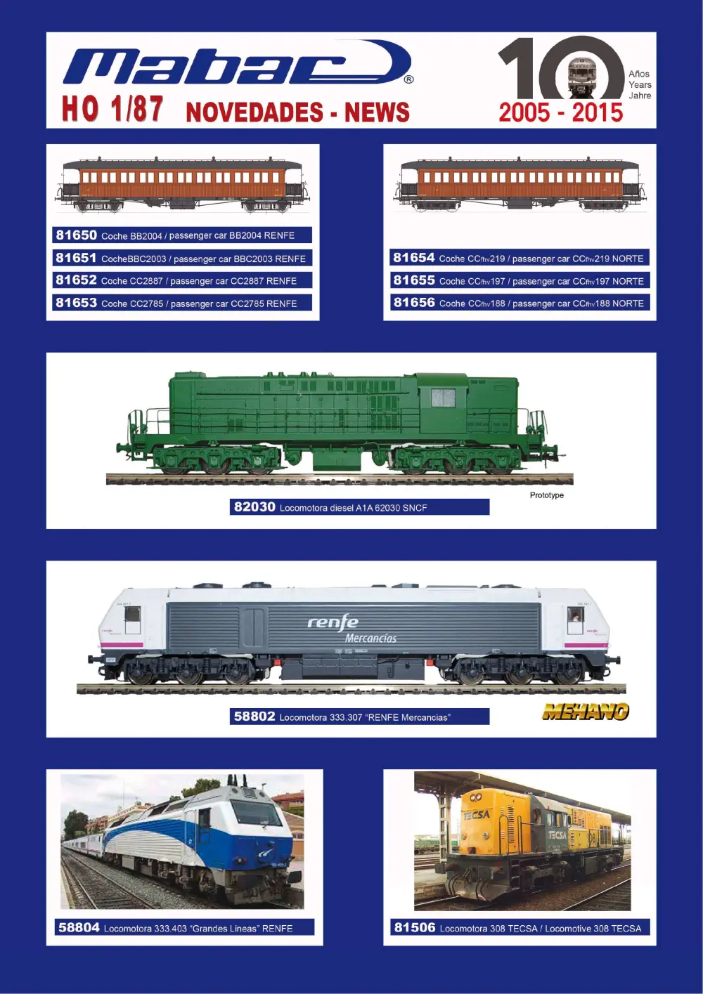 Mabar Tren - Novedades - News 2015