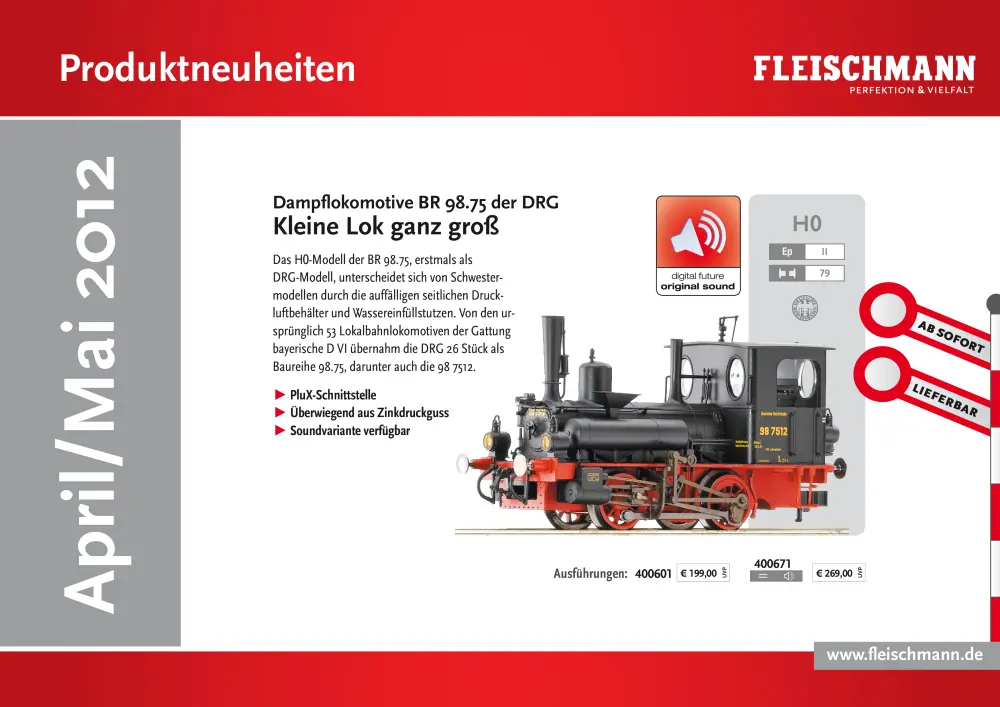 Fleischmann - Produktneuheiten April/Mai 2012