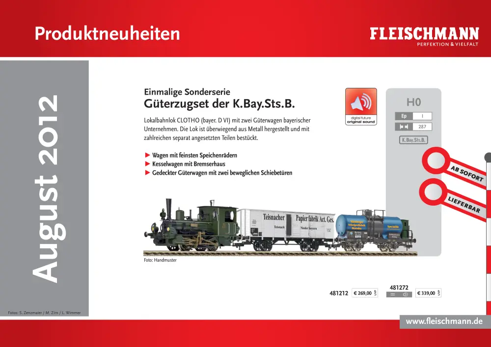Fleischmann - Produktneuheiten August 2012