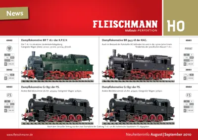 Neuheiteninfo August/September 2010 - Fleischmann