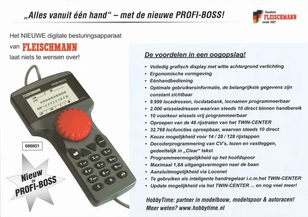 Fleischmann - "Alles vanuit één hand" - met de nieuwe PROFI-BOSS!