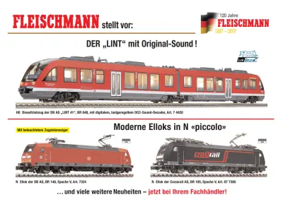 Der "Lint" mit Original-Sound! / Moderne Elloks in N "piccolo" - Fleischmann