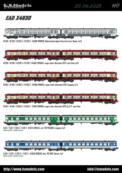 SNCF - EAD diesel railcars - LS Models