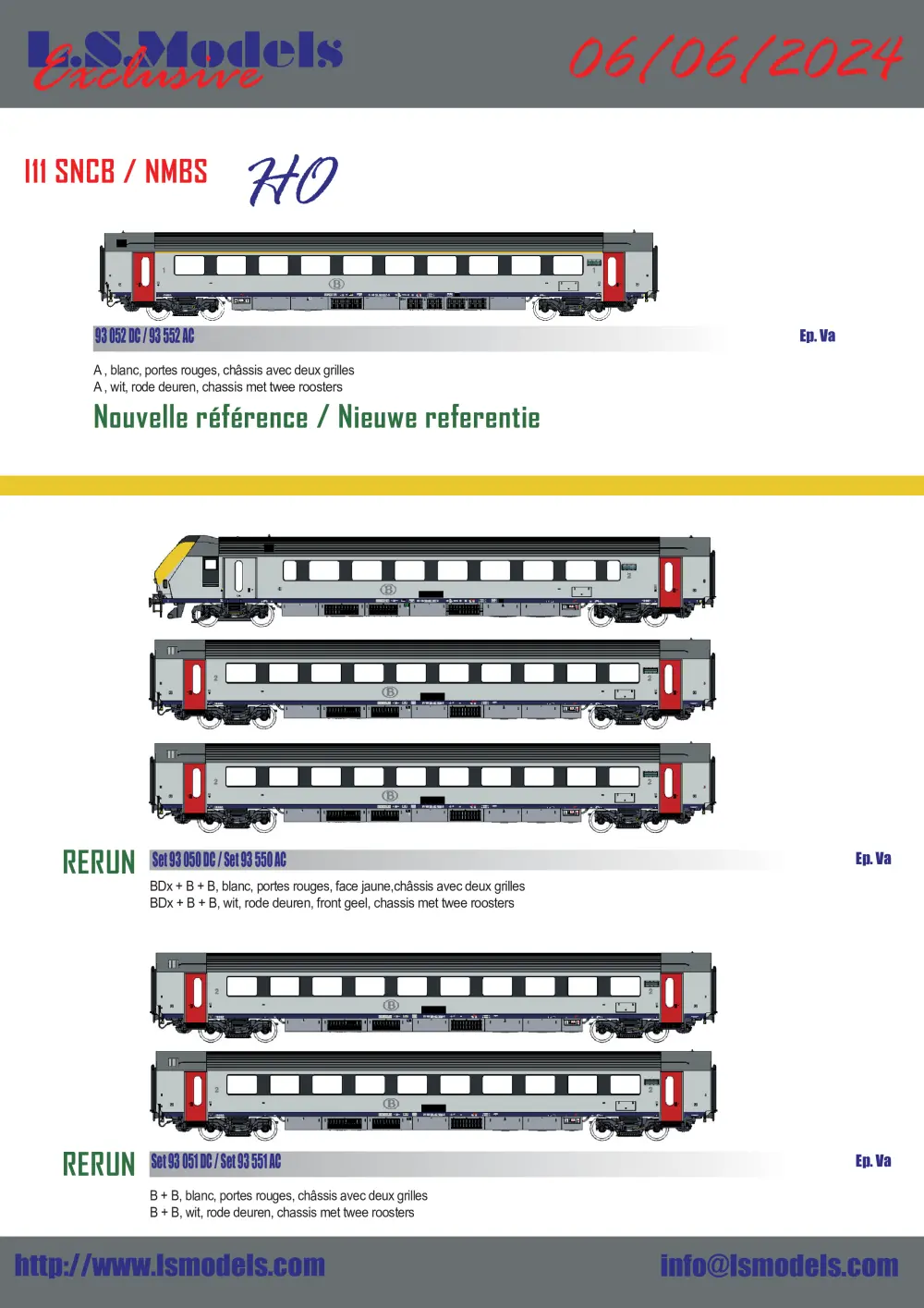 LS Models - SNCB NMBS - I11 passenger coaches