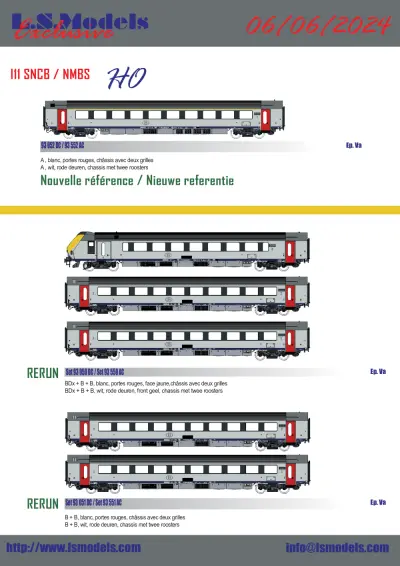 SNCB NMBS - I11 passenger coaches - LS Models