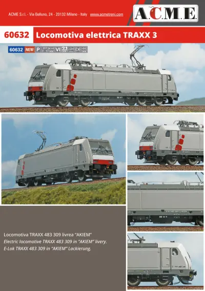 Locomotiva elettrica TRAXX 3 (ref. 60632) - ACME - Anonima Costruzioni Modellistiche Esatte