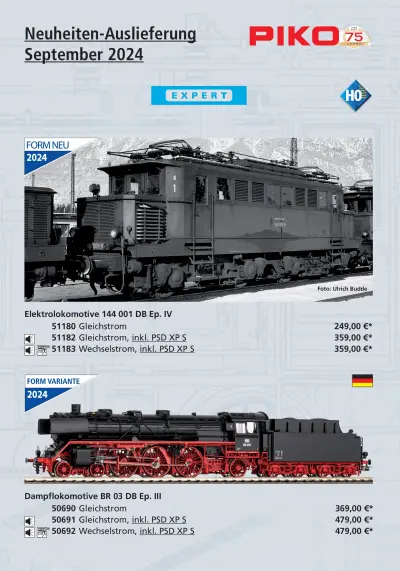 Neuheiten-Auslieferung September 2024 - PIKO