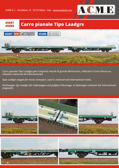 Carro pianale Tipo Laadgrs (ref. 45087 / 45088) - ACME - Anonima Costruzioni Modellistiche Esatte