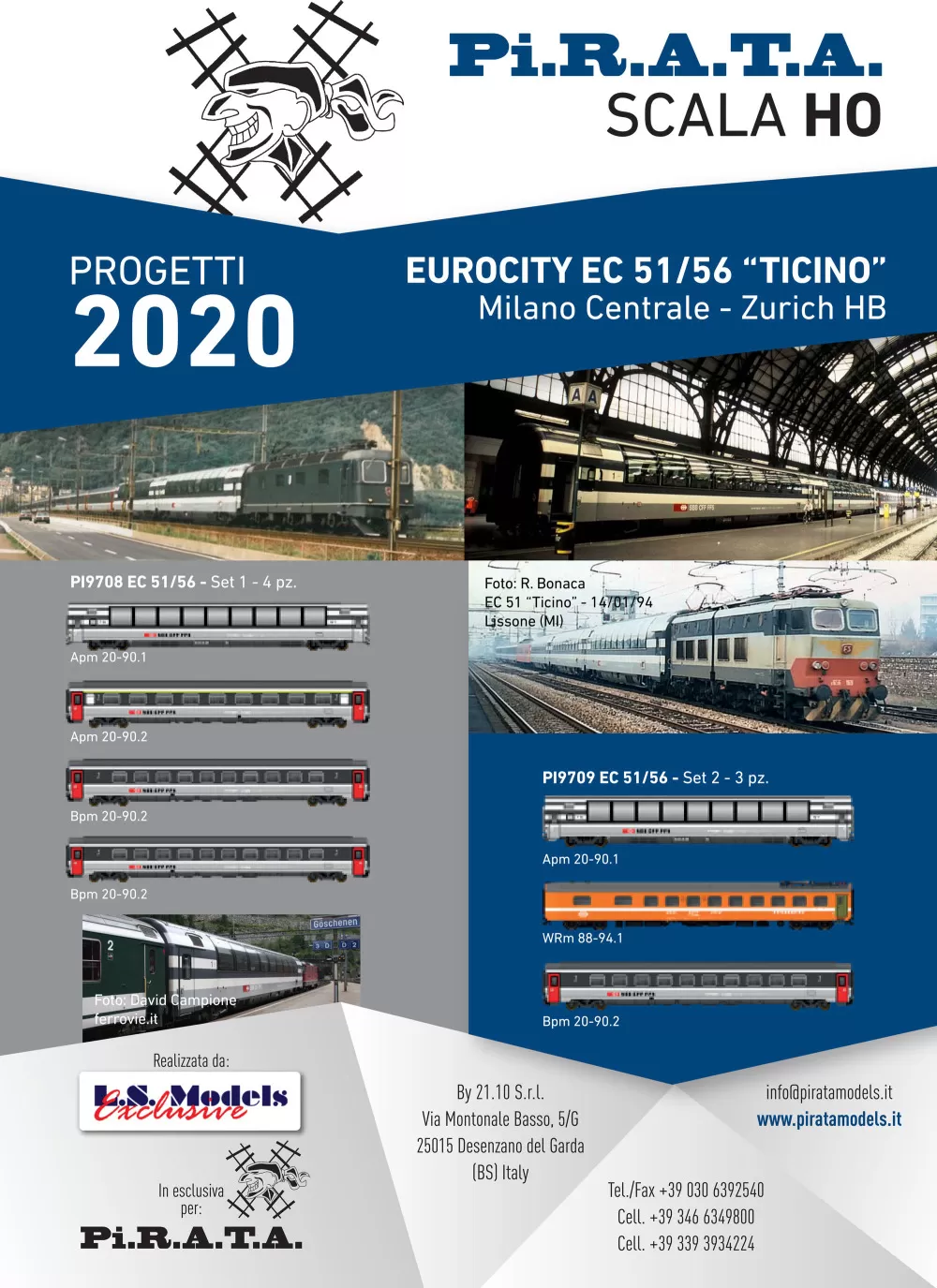 Pi.R.A.T.A. - EuroCity EC 51/56 Ticino - Milano Centrale to Zurich Hbf