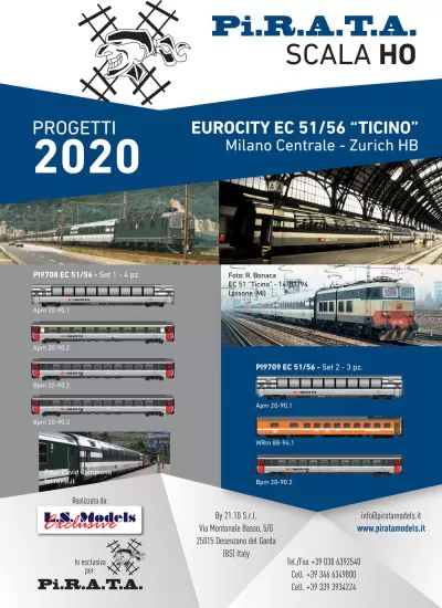 EuroCity EC 51/56 Ticino - Milano Centrale to Zurich Hbf - Pi.R.A.T.A.